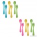 green sprouts Sprout Ware Fork and Spoon Pink Assortment 6 Count - B076MQZ3QQ